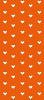 Orange Heart Print Tissue Paper